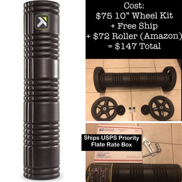 TriggerPoint 26” Grid Foam Roller Patented 10” Wheel Adapter Kit /Next Level - Picture 3 of 16